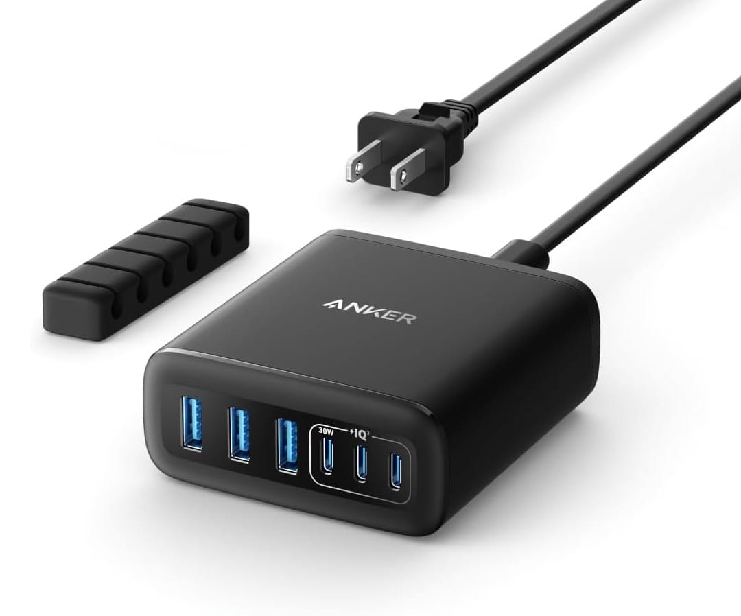 Anker、合計最大112W出力対応6ポートUSB充電器に新色追加