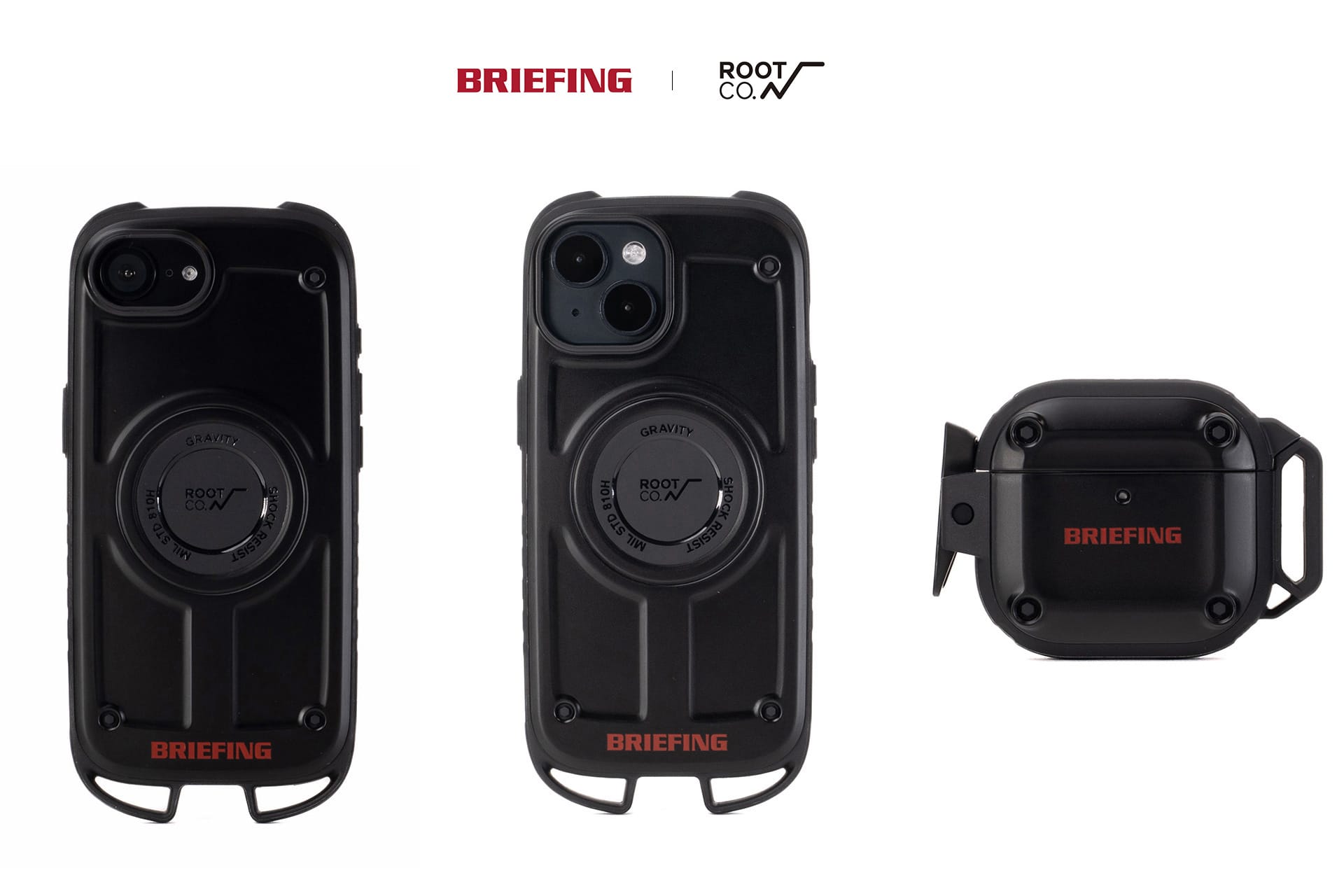 ROOT CO.、BRIEFINGとコラボしたiPhone 16e/13/14/15用ケースを発売　AirPods 4用ケースも