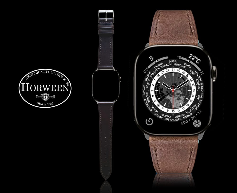 MinZ、Horweenのクロムエクセルレザーを使ったApple Watch用レザーバンドを発売