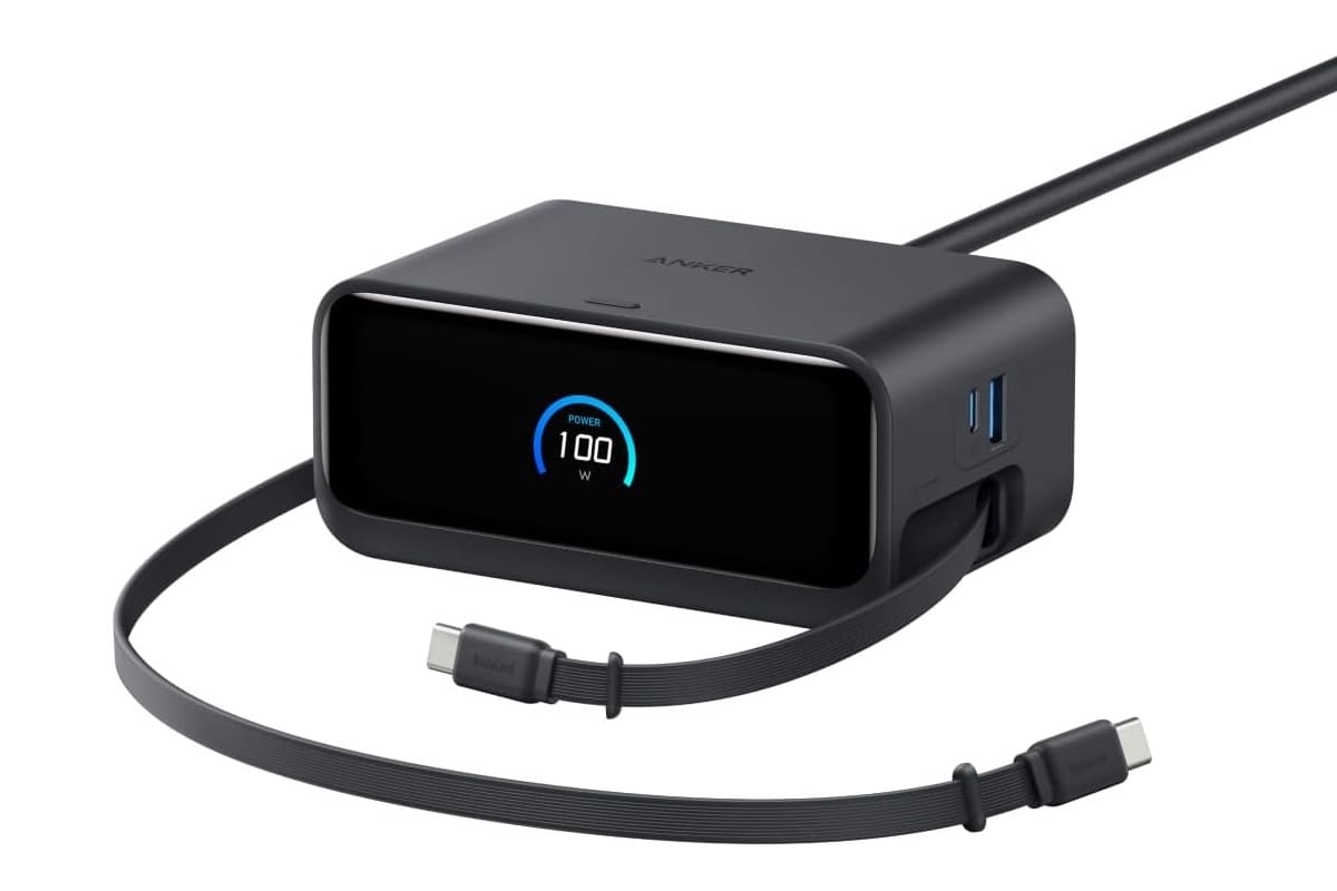 Anker、100W対応の巻取り式USB-Cケーブルなどを搭載した卓上電源タップを発売