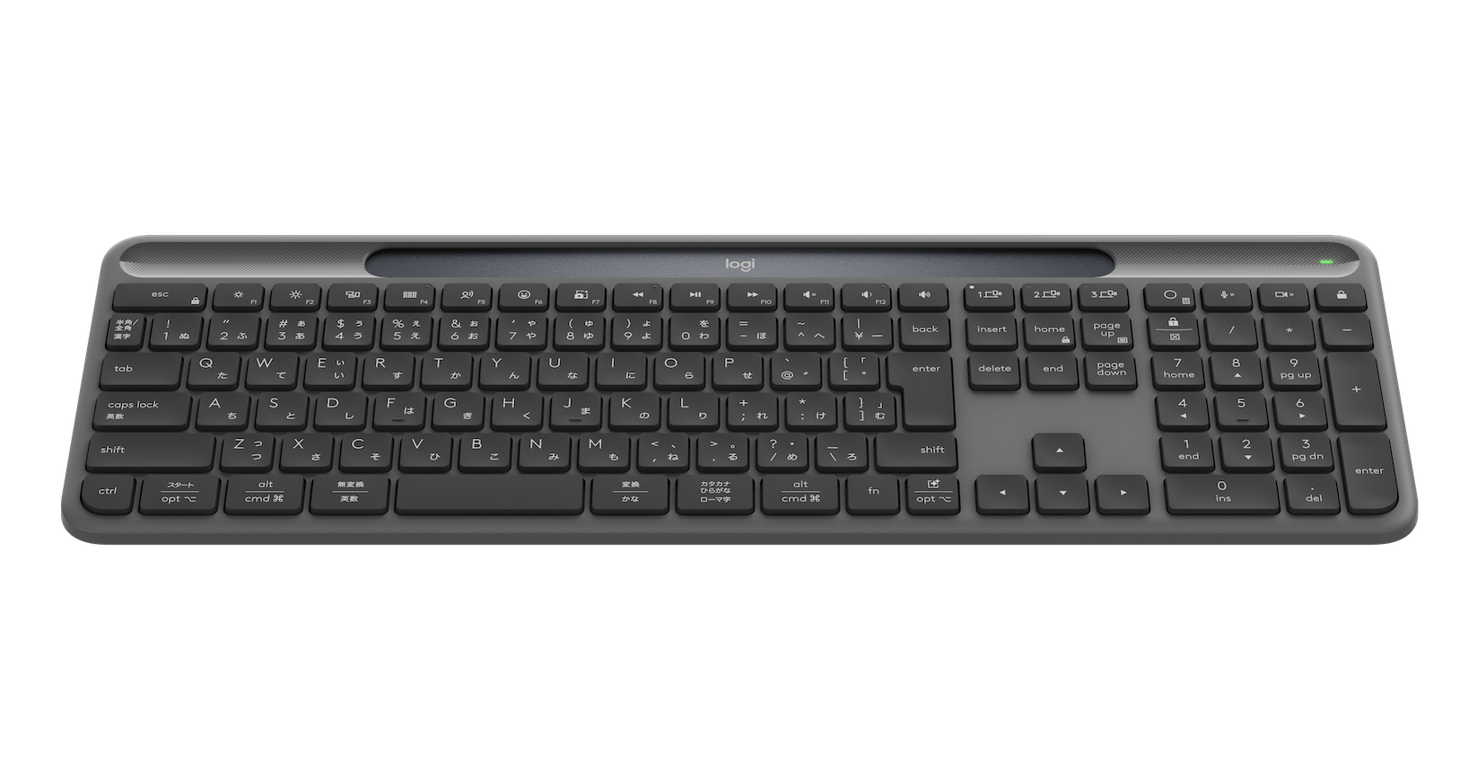 ロジクール、ソーラー充電対応のワイヤレスキーボードを発売