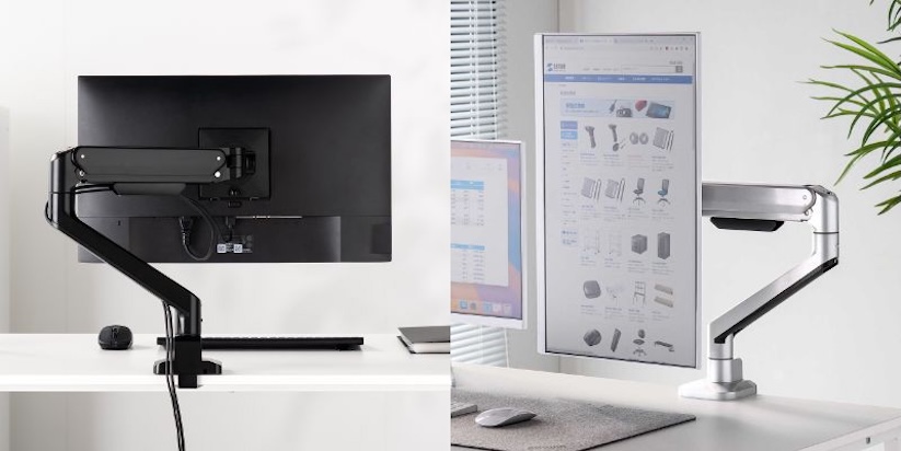 サンワサプライ、40インチ対応のメカニカルスプリング式モニターアーム発売