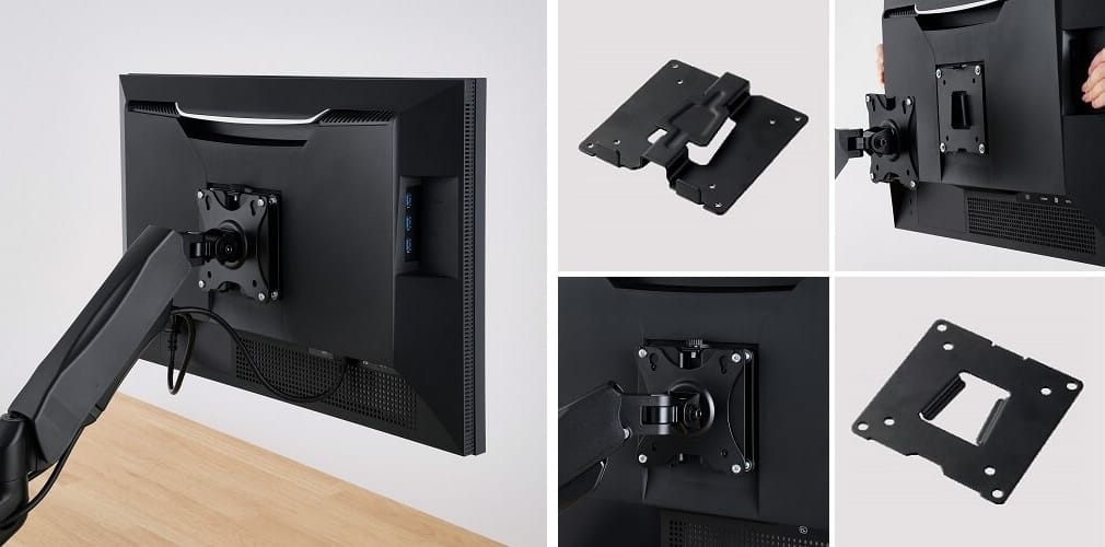 エレコム、モニターを簡単に着脱できるクイックリリース式VESAブラケットを発売