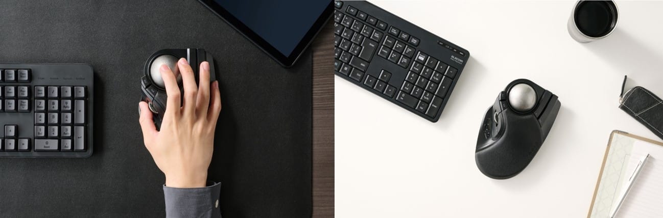 エレコム、大型トラックボールマウス「HUGE PLUS」とコンパクトトラックボールマウス「bitra」を発売