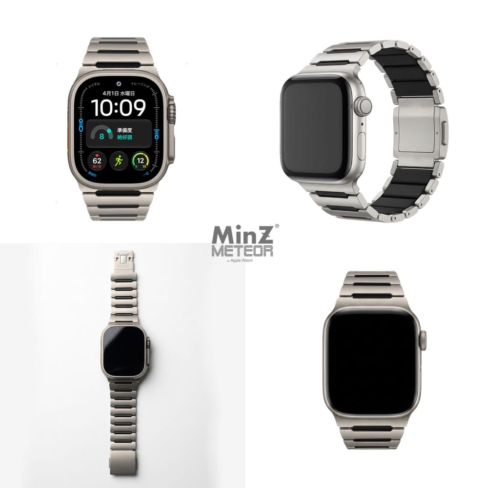 MinZ、チタンとシリコンを組み合わせたApple Wathc用ハイブリッドバンドを発売